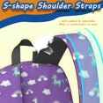 thumbnail image 5 of Unicorn and Rainbow Purple Pattern 17" Waterproof Oxford School Backpacks for Teens, S-Shape Padded Straps, for School, Travel, Hiking, Camping, 5 of 5