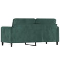 thumbnail image 2 of Bowery Hill Contemporary Metal 2-Seater Sofa in Dark Green Velvet, 2 of 12