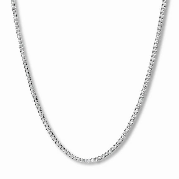 INFINIQUE CREATIONS Stainless Steel Silver Box Chain - Bracelet and Silver Necklace for Women and Men, 1mm-3mm, 7'-38', Silver - 1 Pack