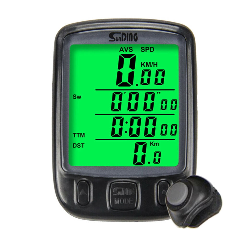 Wireless LCD Bicycle Speedometer Odometer Digital Cycle Computer Waterproof 