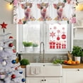 thumbnail image 6 of 2 Pack Valances for Windows, Spring Floral Pig Window Valances for Living Room/Bedroom/Bathroom, Elegant Pink Botanical Light Filtering Kitchen Curtain Valance Window Treatment 42"W x12" L, 6 of 9