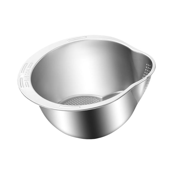 Wosthever Colador de arroz de acero inoxidable, herramienta de cocina, colador duradero y resistente al óxido para un drenaje rápido Cocina y Comedor Color acero inoxidable.