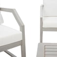 thumbnail image 5 of SAFAVIEH Dren Outdoor Patio 4 Pc Conversation Set, Grey/Beige, 5 of 12