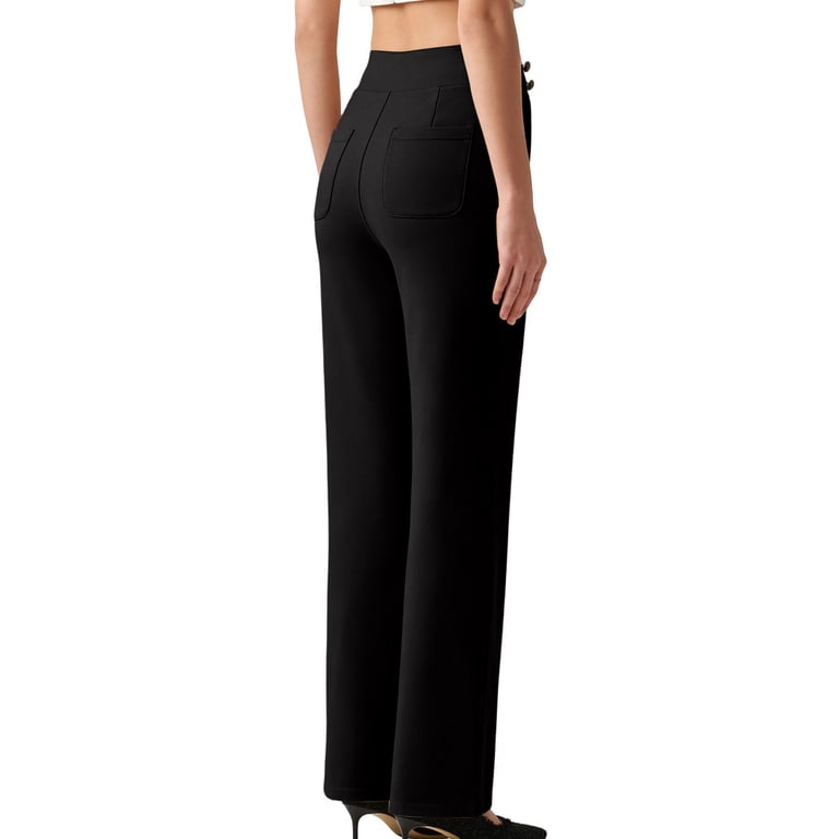 black tapered dress pants Women's Textured Straight Tapered Ankle Pants in Black size 10