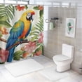 thumbnail image 7 of JRXY Tropical Birds Parrots Flowers Leaves Waterproof Shower Curtain for Bathroom Decoration 60x72, 7 of 7