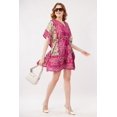 thumbnail image 7 of Divine threads Women’s Short Kimono Tunic Kaftan Plus Size Dashiki Caftan Summer Beach Wear (US, Alpha, One Size, Regular, Regular, Elephant_Pink), 7 of 7