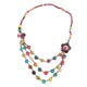 thumbnail image 5 of Collar estilo bohemio retro para mujer, concha de coco floral tejida a mano, cuentas de madera de concha de coco de colores, joyería de moda playera, colgante con abalorio., 5 of 7