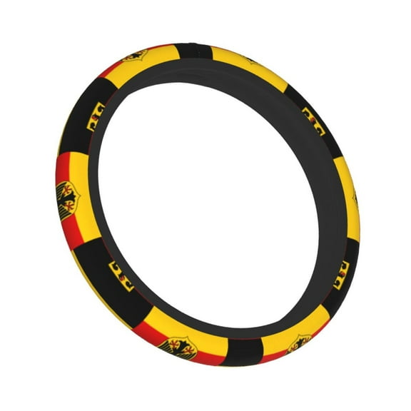 Flag Of Germany Elastic Stretch Steering Wheel Cover Universal Interior Trim Wheel Protector For Car Truck Suv 15 Inches
