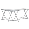 thumbnail image 6 of Techni Sport Gaming Desk with Clear Glass Top, Silver, 6 of 7