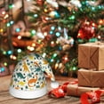 thumbnail image 6 of Fuzoiu Dinosaurs and Tropical Leaves Print Santa Hat Christmas Hat for Adults,Santa Hats with Pompom, Unisex Xmas Holiday Hat for Christmas New Year Festive Party Supplies, 6 of 6