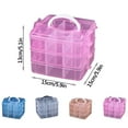 thumbnail image 2 of Three Layer Tool Organizer Box 18 Compartments Small Portable Design with Removable Trays and Handle Perfect for Hardware LEGO Storage and Craft Room Organization, 2 of 5