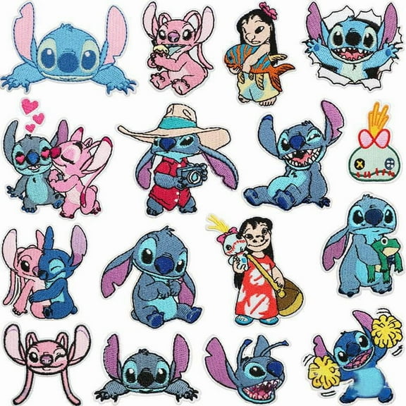 16 Pcs Embroidered Stitch On Patches for Clothing, Embroidered applique set, Stitch Embroidered Patches, Applique Patches for Clothes, Jackets, Jeans, Backpacks