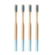thumbnail image 1 of 4 cepillos de dientes de bambú biodegradables, ecológicos, para viajes y uso doméstico (azul cielo)., 1 of 7