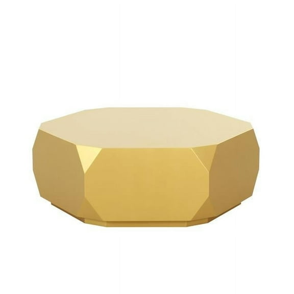 Selva Wood Finish Coffee Table, Gold