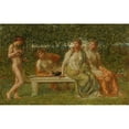 thumbnail image 2 of Albert Joseph Moore 18x13 Black Ornate Wood Framed Double Matted Museum Art Print Titled - The Marble Seat, 2 of 5