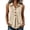 Khaki, variant on Women’s Lightweight Sleeveless Collared Button Up Top – 70% Cotton 30% Linen Blend, V Neck Summer Shirt, Breathable Casual Blouse for Daily Wear Khaki S