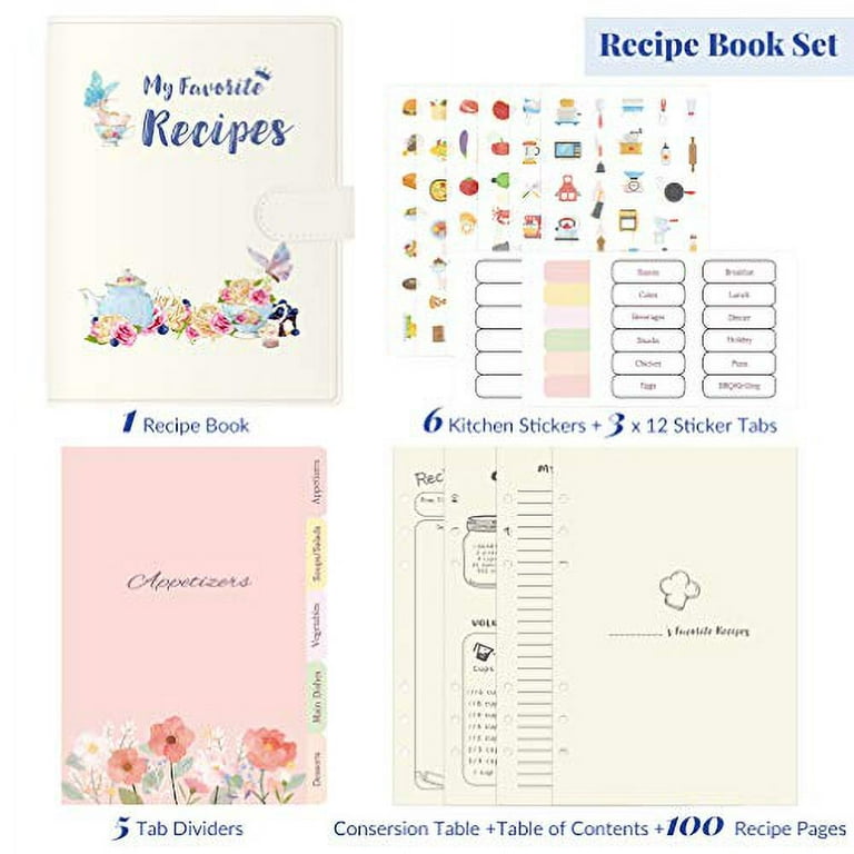 Blank Recipe Book With Dividers / Tabs