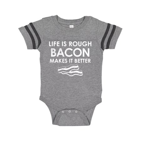 

Inktastic Life Is Rough Bacon 2 Gift Baby Boy or Baby Girl Bodysuit