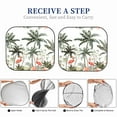 thumbnail image 6 of Balery 2 Piece Flamingo Palm Trees Car Windshield Sun Shade|Foldable Front Windshield Shade for Car Front Window for Most Sedans SUV Truck-Large, 6 of 7