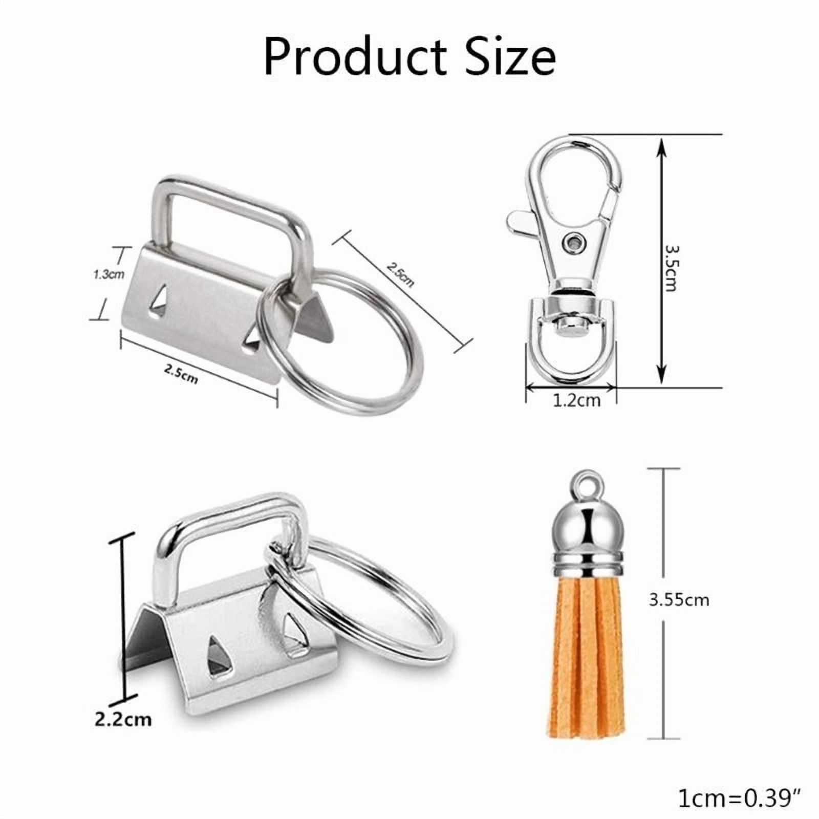 70 Pieces for Key Fob Hardware Set Includes 20 Pcs for Key Chain Pendant 20 Pcs Keychain Tassel 10pcs Open Rings 10 Pcs