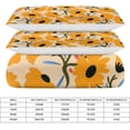 thumbnail image 2 of HAHDAXIA Yellow Chrysanthemum Bedding Solid Comforter Set for All Seasons 3 Pieces(1 Comforter+2 Pillowcases) Soft Microfiber Bedding Set King(102"x90"), 2 of 7