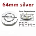 thumbnail image 4 of 4pcs Opel 56mm 59mm 60mm 64mm 68mm Car Wheel Center Hub Caps Black Silver Rims Covers Auto Logo Badge Emblem Parts Accessories-Good, 4 of 5