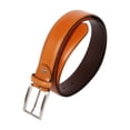 thumbnail image 4 of 33-34  Affilare Men's Genuine Italian Leather Dress Belt  35mm Tan 12EXB35TN, 4 of 5