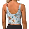 thumbnail image 4 of Uemuo Sea Turtle Pattern Women's Sports Bra - High Impact Support, Breathable, and Comfortable Athletic Bra for Running, Yoga, and Workouts, 4 of 9