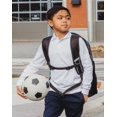thumbnail image 3 of Unizone Uniforms Boy's long Sleeve Pique Polo shirt ( Small, White), 3 of 6