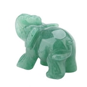 Natura Green Jade Stone Elephant, Crystal Elephant Figurines,Natura Jade Carved Elephant Crystal Figurine Home Decoration Furnishing Article,Home Decoration Furnishing Article C