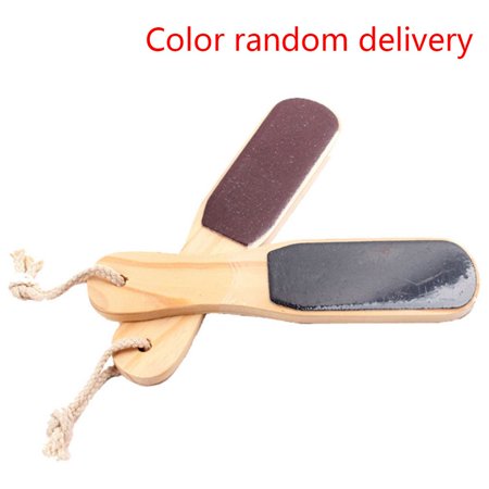 Foot File Double-sides Wood Foot Polish Pedicure Manicure Tools Color Random