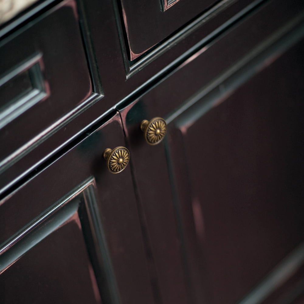 Goo-Ki Antique Brass Cabinet Drawer Knobs, Vintage Floral Medallion Design, Cabinet Handles for Dresser,Wardrobe,Cupboard, 12 Pack
