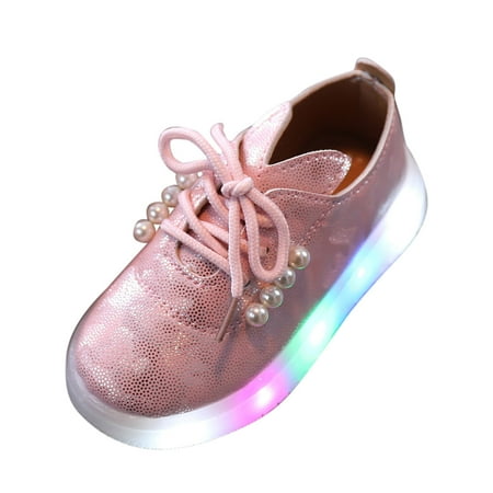 

Bescita Children Kids Baby Girls Led Light Luminous Sport Sneakers Princess Shoes
