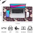 thumbnail image 5 of Long Mouse Pads for Desk,Pioneer Flower Floral Print Pattern Desk Mats on Top Of Desks, Desk Mouse Pad Extra Large with 3mm Non-Slip Base and Stitched Edge for Gaming,Office,Work,Home 31.5"x15.7", 5 of 6