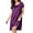 *Purple, variant on VBVC Women's Satin Lace Trim Short Sleeve Nightgown , Ladies' Ruffled Crew Neck Bow Loose Pajama Dress , Silky Casual Sleepwear Loungewear For Women,Beige,Free Size