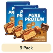 (3 pack) Pure Protein Bars, Chocolate Salted Caramel, 20g Protein, Gluten Free, 1.76 oz, 4 Ct