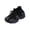 Black, variant on Boys Girls Breathable Mesh Knitted High-Top Fashion Trainers Shoes Non-Slip Chunky Platform Athletic Shoes for Walking & Casual Wear