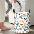 thumbnail image 4 of Goofa Cartoon Animals Printed Circular Hamper,Laundry Basket with Handles,Storage Baskets Foldable,Large Capacity Laundry Hamper-, 4 of 8