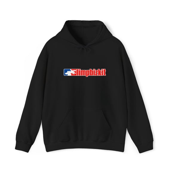 Limp Bizkit Hoodie 90s Y2K Nu Metal Rap Rock Band Sweatshirt - L / Black