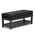 thumbnail image 2 of Simpli Home Cosmopolitan Entryway Storage Ottoman Bench with Open Bottom, 2 of 10