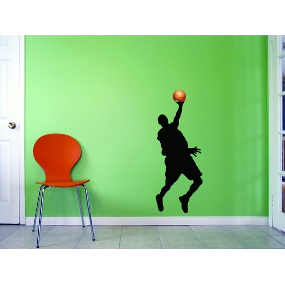 Custom Wall Decal Basketball Power Forward Rebound Score Vinyl Wall Decal 14x28 Inches