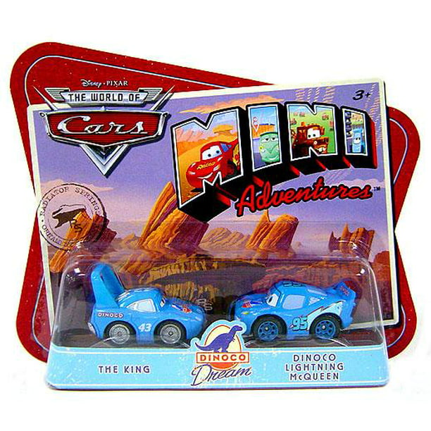 Disney Pixar Cars Dinoco Dream The King & Dinoco Lightning McQueen Plastic  Car, 2 Pack 
