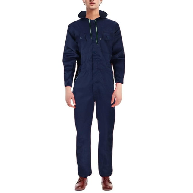 Men's Jumpsuit for Everyday Wear Durable Overalls with Multiple Pockets and Functional Design for Convenience