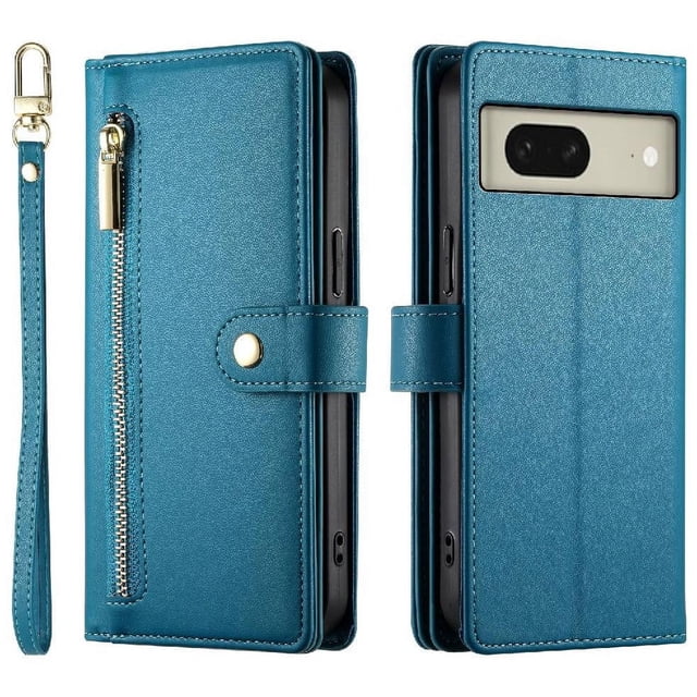 GANGXUN Étui en Cuir à Rabat pour Google Pixel 8 - Sangles Longues et Courtes, design Portefeuille