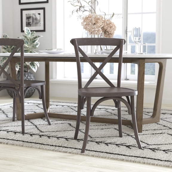 BizChair 2-pack Dark Driftwood X-Back Chair