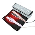 thumbnail image 3 of Hair Tool Organizer Bag with Heat Resistant Mat Removable Travel Storage Case for Hot Air Brushes Curling Irons Symmetrical Floral Pattern, 3 of 8