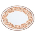 thumbnail image 3 of INFUSE 2 Piece Lebrillo Pattern Melamine Serving Platters Trays Set for Outdoor Parties Entertaining, Orange, 3 of 5