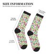 thumbnail image 3 of Xecao Vector Mexican Otomi Style Bright Print Crew Socks for Men and Women, Men's Soft Moisture-wicking Sock, 3 of 7