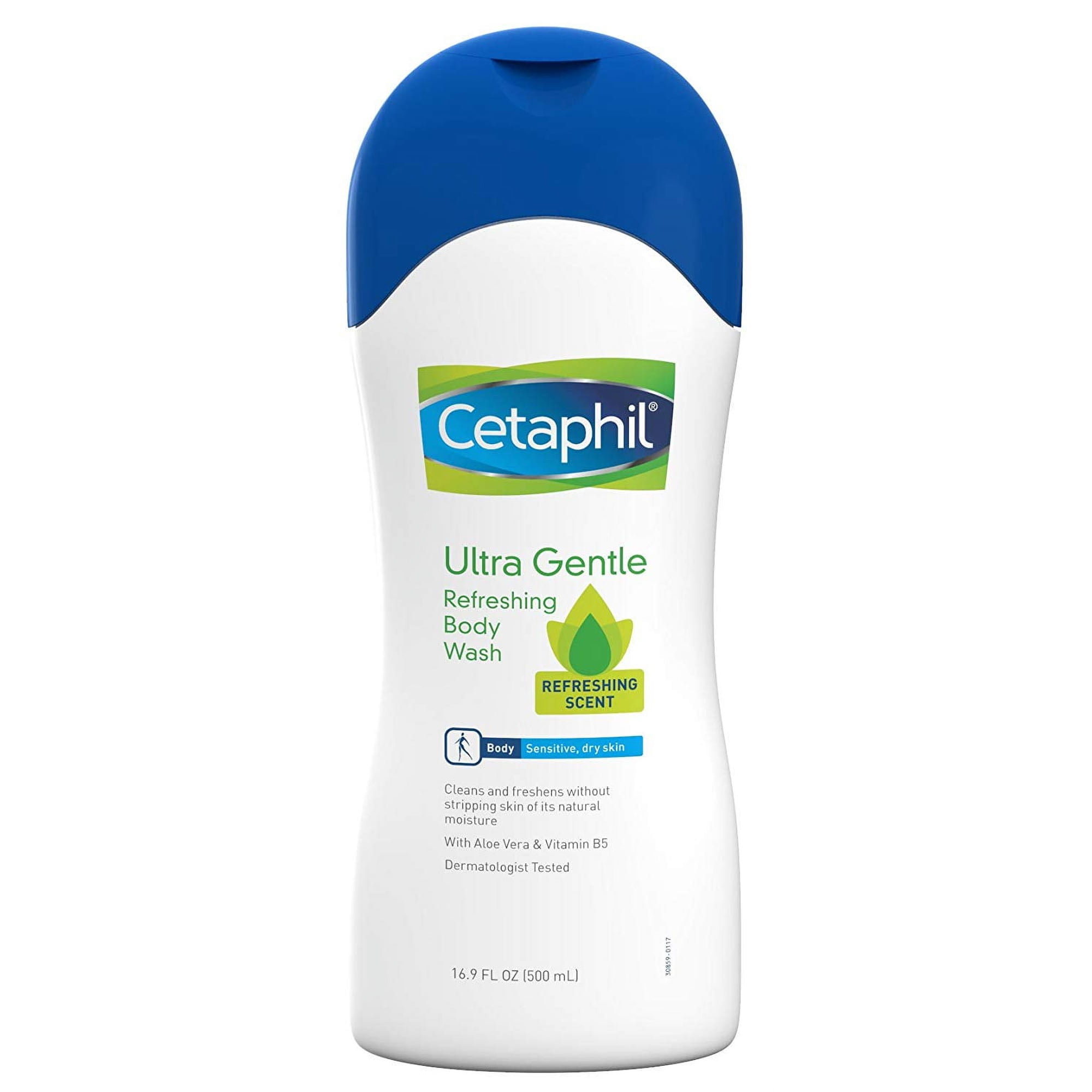 Cetaphil Ultra Gentle Body Wash Refreshing Scent, 16.9 Oz, 6 Pack