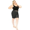 thumbnail image 2 of Stretch Is Comfort Women's Polyester Biker Shorts Black Cheetah 4X, 2 of 6